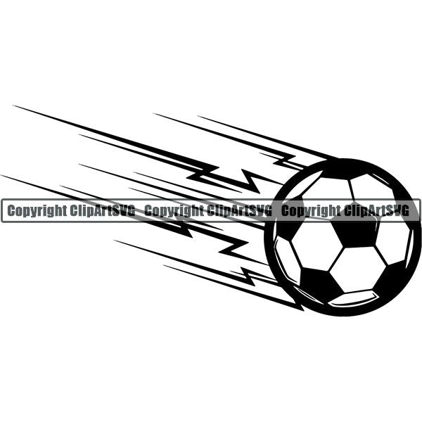 Sports Soccer Motion ClipArt SVG
