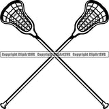 Sports Game Lacrosse Stick ClipArt SVG