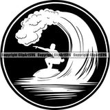 Sports Surfing Surf Logo ClipArt SVG