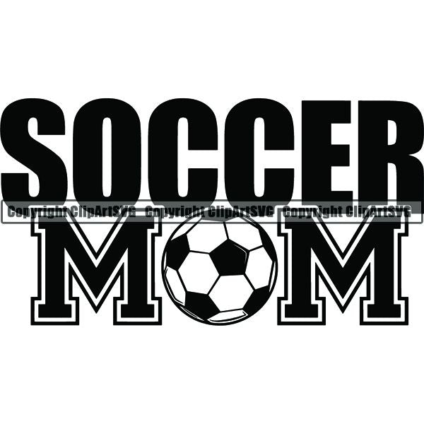 Sports Soccer Mom ClipArt SVG