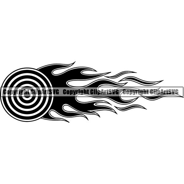 Sports Game Archery Fire ClipArt SVG
