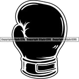 Sports Boxing Boxer MMA Fighter Glove ClipArt SVG