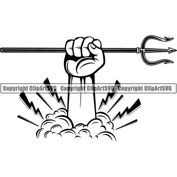 Diving Dive Diver Speargun Gaff Nautical Boat Boating Sail Fish Fishing ClipArt SVG