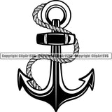 Nautical Sailboat Ship Anchor Sailing Boating Sail Boat Diving Dive Diver ClipArt SVG