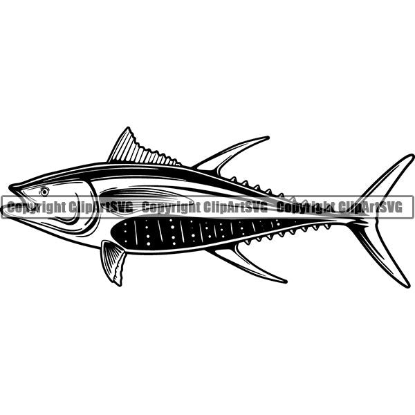 Sports Game Fishing Hunting Fish Hunt Fish Tuna Yellowfin ClipArt SVG