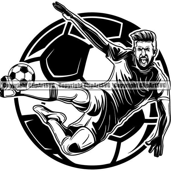 Sports Soccer Logo ClipArt SVG