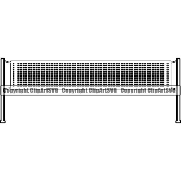 Sports Game Volleyball Net ClipArt SVG