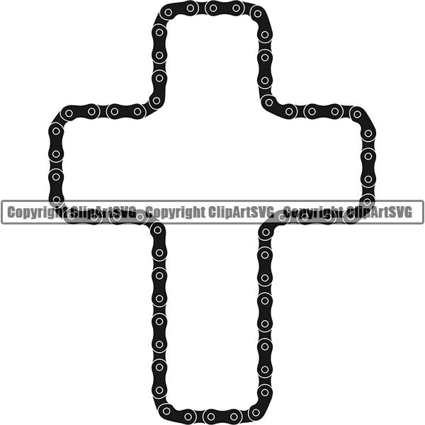 Sports Bicycle Chain Black Cross.jpg