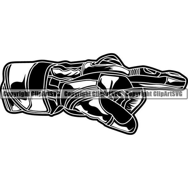 Motorcycle Sports Racing Glove ClipArt SVG