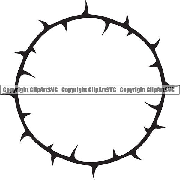 Nature Flower Rose Stem Thorns Frame Border Black Circle.jpg