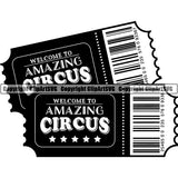 Circus Show Perform Performance Tickets ClipArt SVG