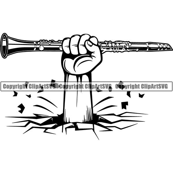 Music Musical Instrument Clarinet rfcda break ClipArt SVG