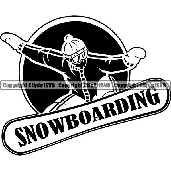 Sports Snowboarding Snowboard Skiing Ski Logo ClipArt SVG