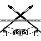 Painting Painter Artist Art Paintbrush Canvas Logo ClipArt SVG