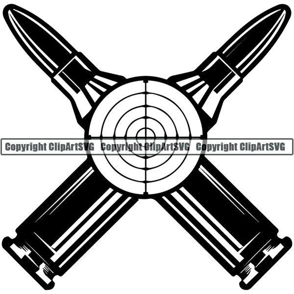 Military Weapon Gun Logo ClipArt SVG