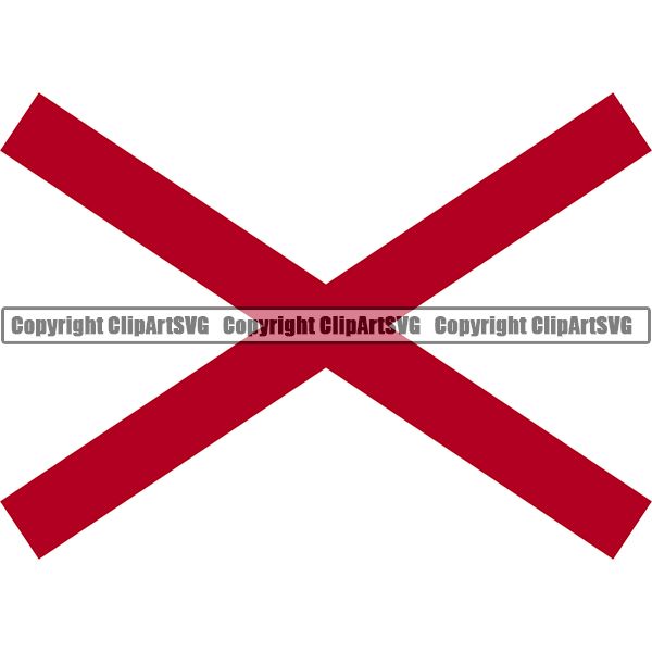 State Flag Square Alabama ClipArt SVG