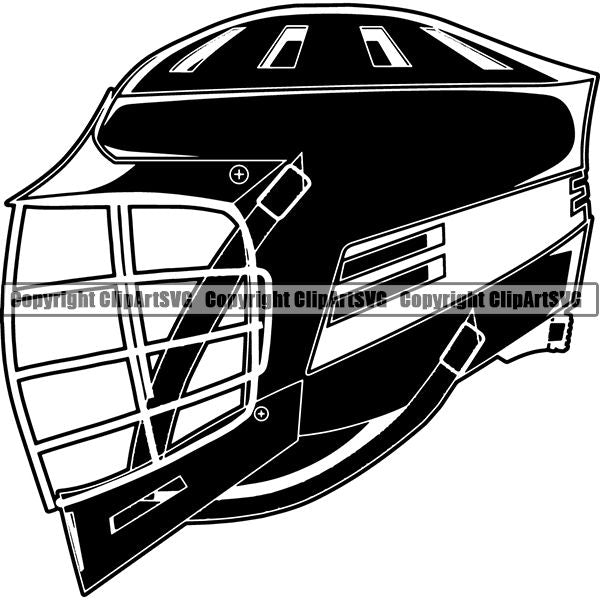 Sports Game Lacrosse Helmet ClipArt SVG