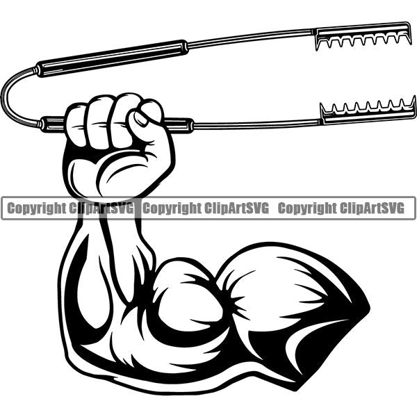 Cooking BBQ Bar-B-Que Barbque Chef Cook Butcher Logo ClipArt SVG