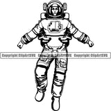 Astronaut Outer Space Shuttle Sci-Fi Science Fiction ClipArt SVG