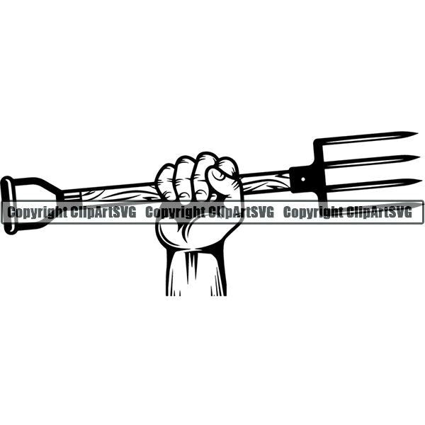 Farming Farmer Farm Organic Hand ClipArt SVG