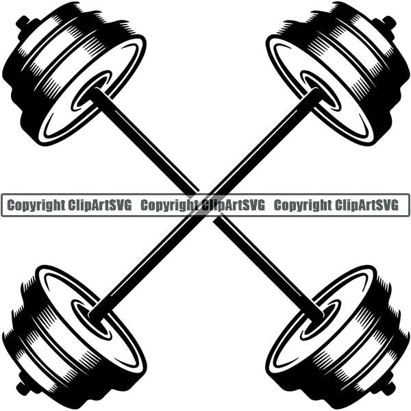 Gym Sports Bodybuilding Fitness Muscle Logo ClipArt SVG