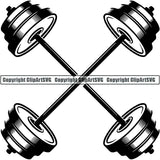 Gym Sports Bodybuilding Fitness Muscle Logo ClipArt SVG