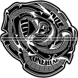 Cash Money Rose Flower White Background Design Element Business Finance Cash Payment Currency Dollar Investment Banking Bank Wealth Stack Concept Rich Advertising Art Logo Clipart SVG
