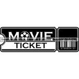 Acting Actor Movie Performer Performance Movie Ticket ClipArt SVG