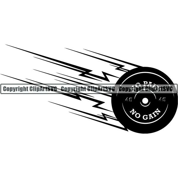 Gym Sports Bodybuilding Fitness Muscle Motion ClipArt SVG