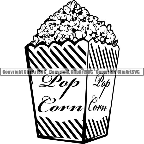 Acting Actor Movie Performer Performance Movie Popcorn ClipArt SVG