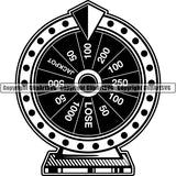 Game Spinning Wheel Jackpot ClipArt SVG