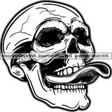 Skull Skeleton Tattoo Tat ClipArt SVG