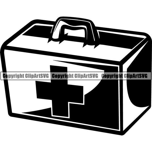 Medical Doctor Nurse Hospital Bag ClipArt SVG