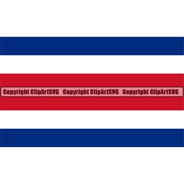Country Flag Square Costa Rica ClipArt SVG