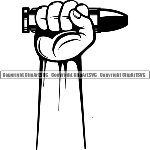 Military Weapon Gun Bullet ClipArt SVG