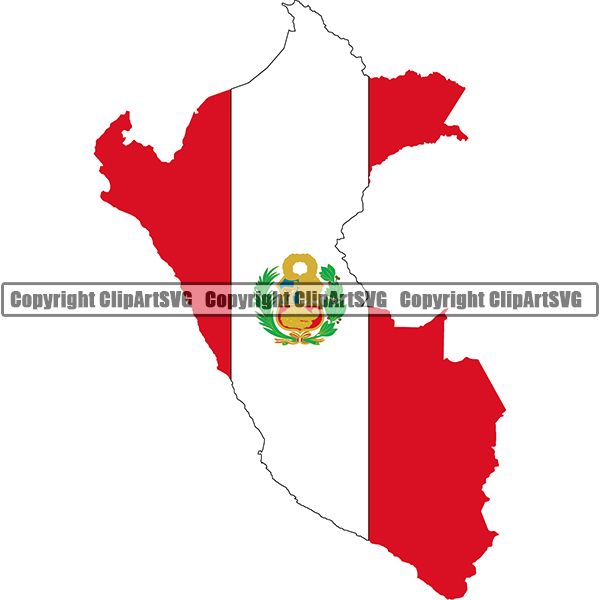 Country Flag Map Peru ClipArt SVG – ClipArt SVG