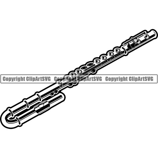 Music Musical Instrument Flute rfcd ClipArt SVG