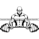 Gym Sports Bodybuilding Fitness Muscle Bodybuilder ClipArt SVG