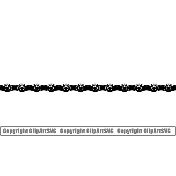 Sports Bicycle Chain Black Highlight Line Straight.jpg
