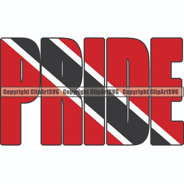 Flag Country Pride Trinidad and Tobago ClipArt SVG