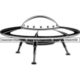 Astronaut Outer Space Shuttle Sci-Fi Science Fiction Alien ClipArt SVG