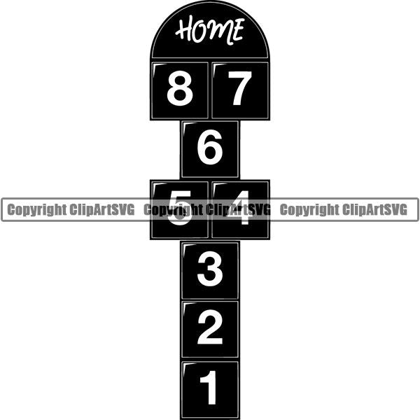 Game Hop Scotch ClipArt SVG
