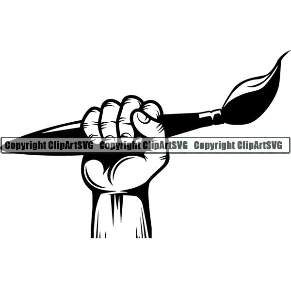Painting Painter Artist Art Paintbrush Canvas Logo ClipArt SVG