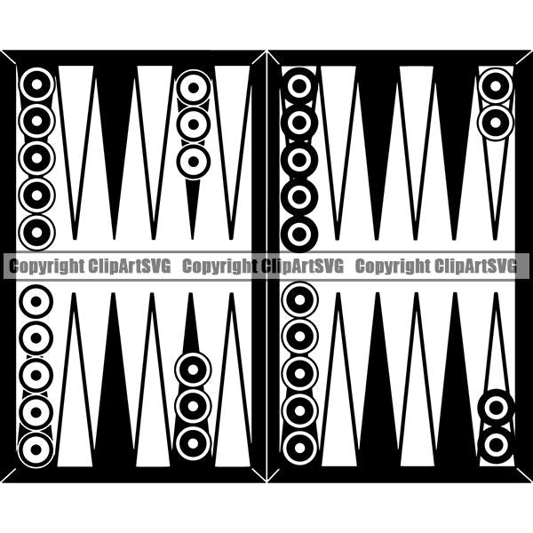 Game Backgammon ClipArt SVG