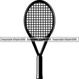 Sports Game Tennis Racquet ClipArt SVG