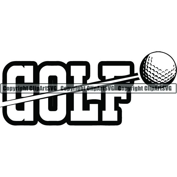 Sports Game Golf Sliced ClipArt SVG