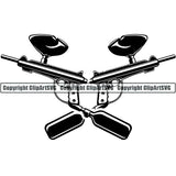 Sports Game Paintball Logo ClipArt SVG