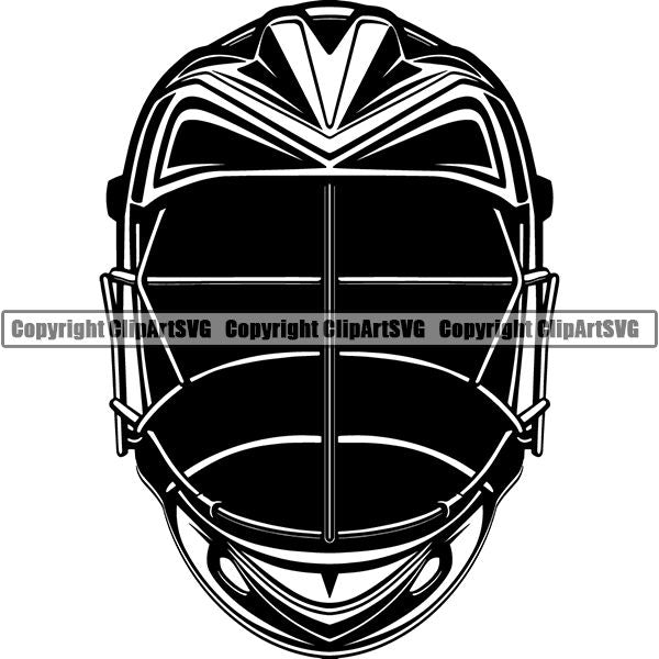 Sports Game Lacrosse Helmet ClipArt SVG