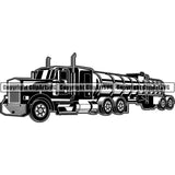 Truck Driver Trucking Trucker Driving Transportation Semi Oil Gas Tanker ClipArt SVG