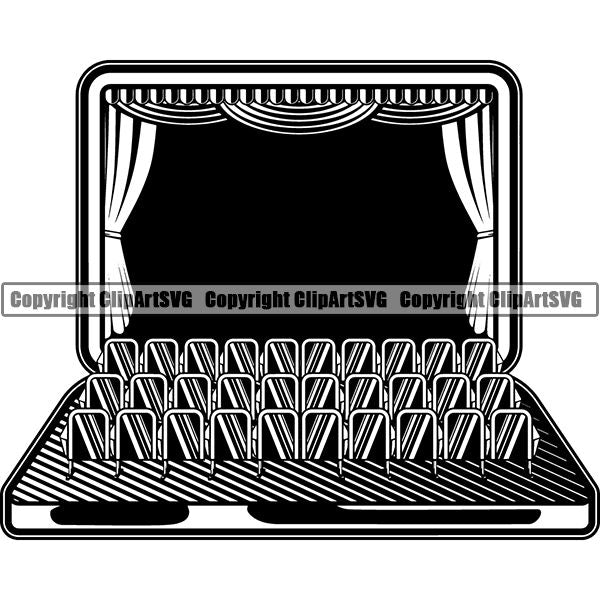 Acting Actor Movie Performer Performance Stage ClipArt SVG